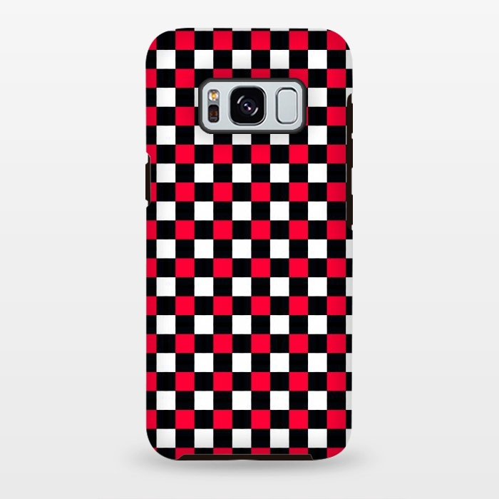 Galaxy S8 plus StrongFit Red and Black Checkered by TMSarts