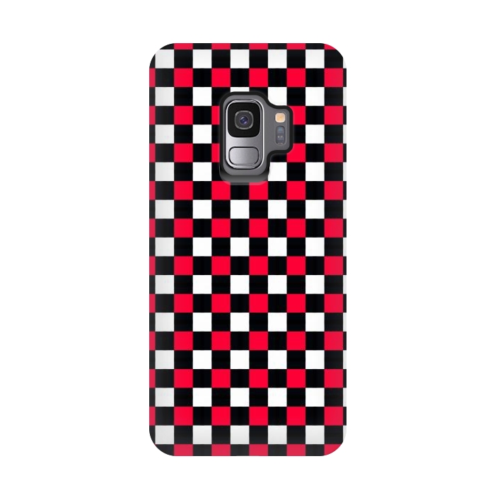 Galaxy S9 StrongFit Red and Black Checkered by TMSarts