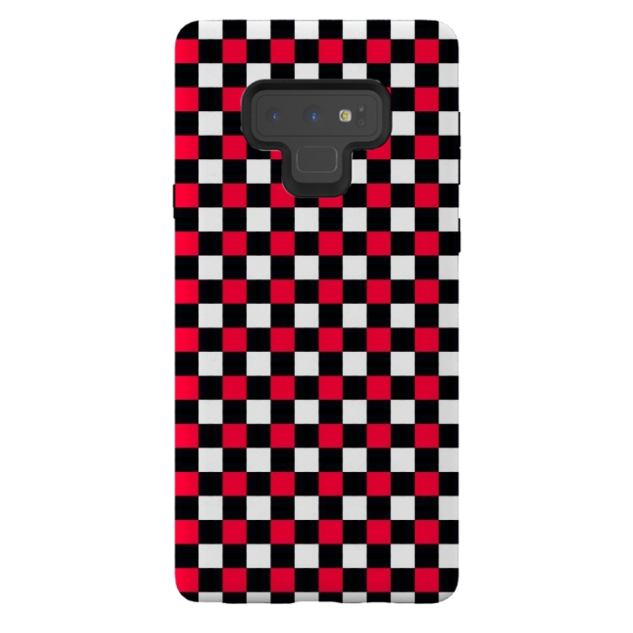 Galaxy Note 9 StrongFit Red and Black Checkered by TMSarts