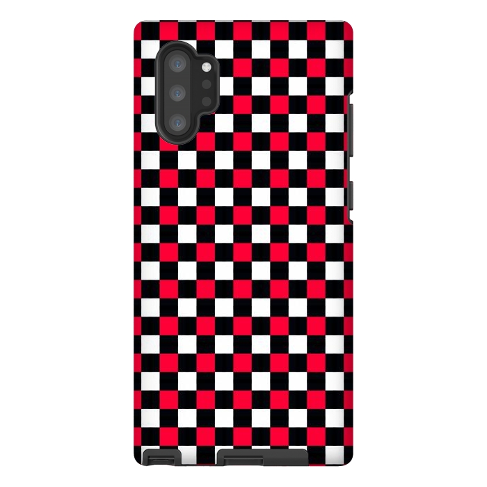 Galaxy Note 10 plus StrongFit Red and Black Checkered by TMSarts