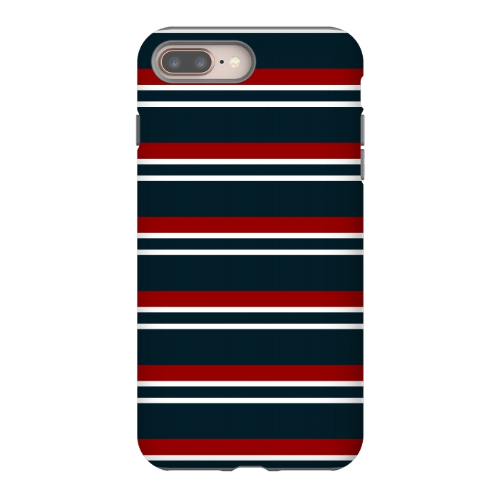 iPhone 7 plus StrongFit Red Pastel Stripes by TMSarts