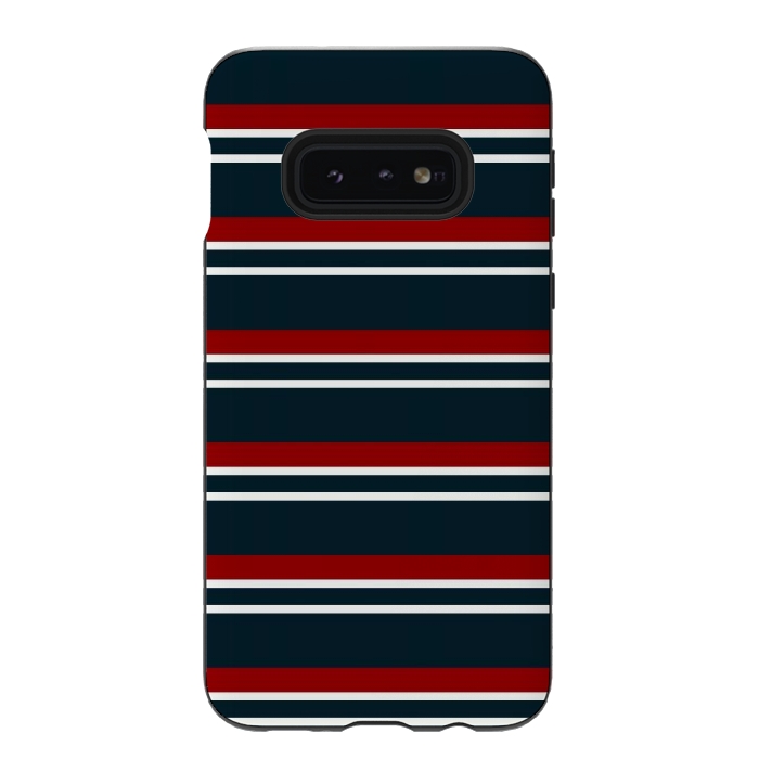 Galaxy S10e StrongFit Red Pastel Stripes by TMSarts