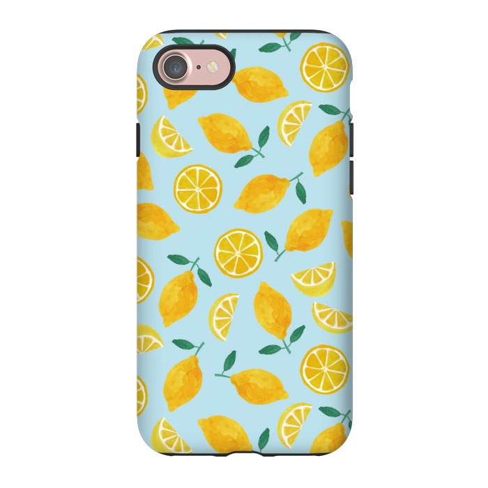 iPhone 7 StrongFit Watercolour Lemons by Tishya Oedit