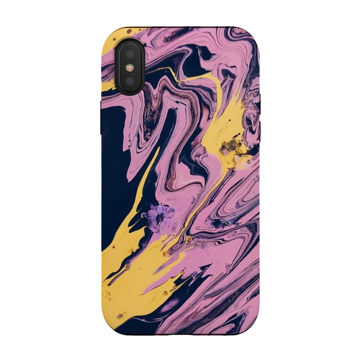 iPhone Xs / X StrongFit Pink, Black and Yellow  by Winston