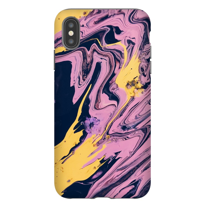 iPhone Xs Max StrongFit Pink, Black and Yellow  by Winston