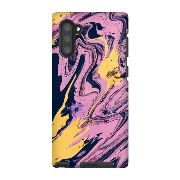 Galaxy Note 10 StrongFit Pink, Black and Yellow  by Winston