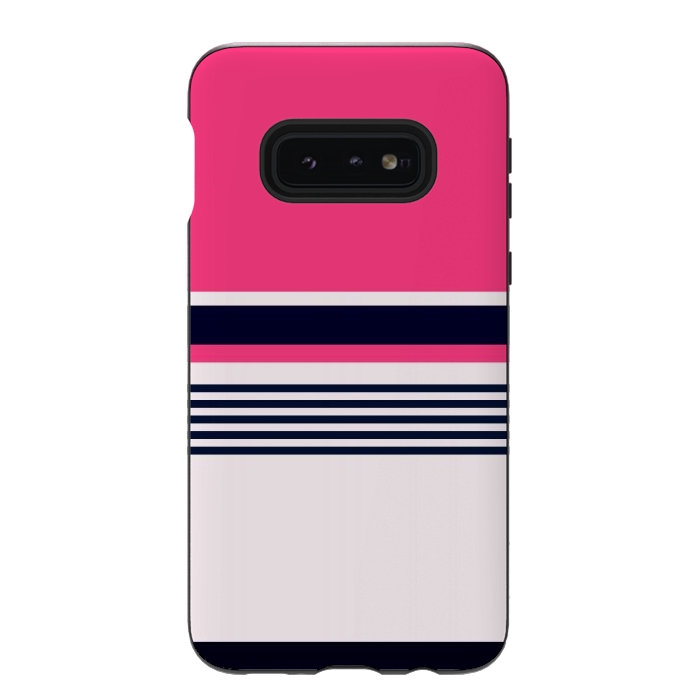 Galaxy S10e StrongFit Pink Pastel Stripes by TMSarts