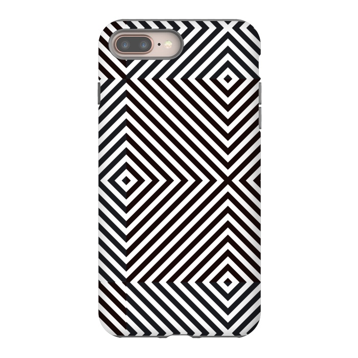iPhone 7 plus StrongFit Crossing Diagonal Stripes by TMSarts