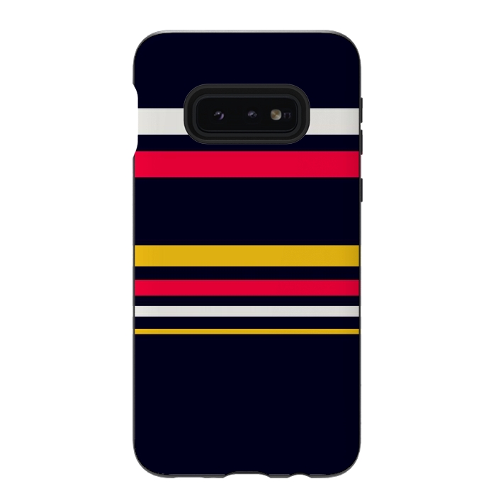 Galaxy S10e StrongFit Flat Colorful Stripes by TMSarts
