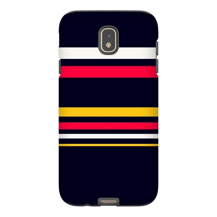 Galaxy J7 StrongFit Flat Colorful Stripes by TMSarts