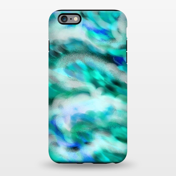 iPhone 6/6s plus StrongFit Waves blue abstract art painting phone case by Josie