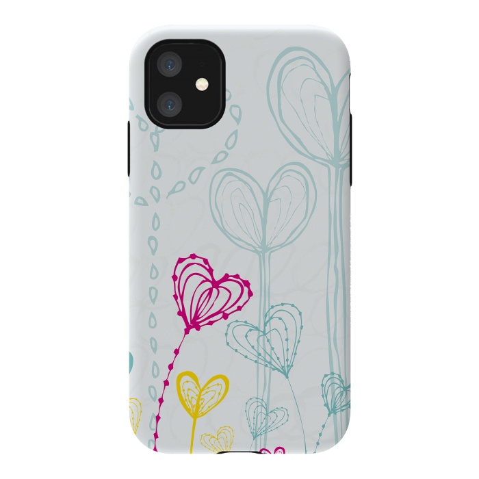 iPhone 11 StrongFit Love Garden  White by MaJoBV