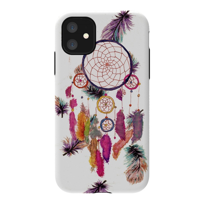 iPhone 11 StrongFit Dreamcatcher and Feather Pattern by Girly Trend