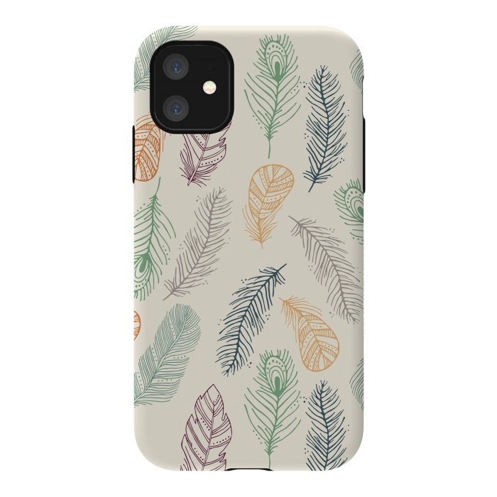 iPhone 11 StrongFit Feathers by TracyLucy Designs