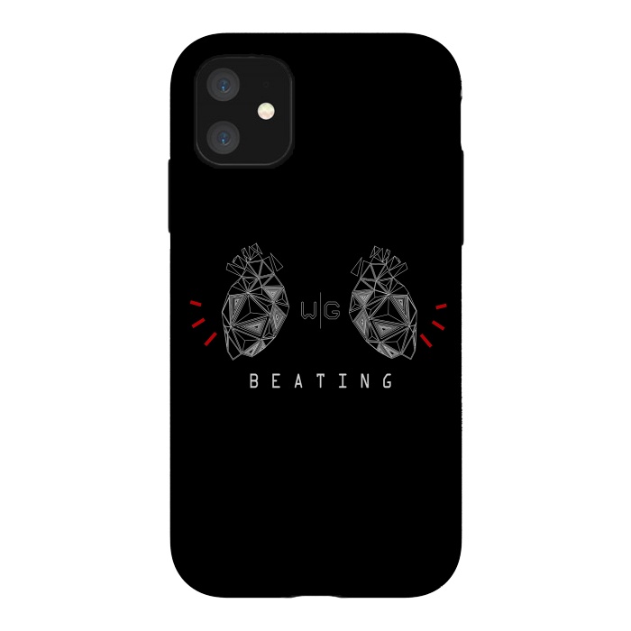 iPhone 11 StrongFit Hearts Black Capicúa by W-Geometrics