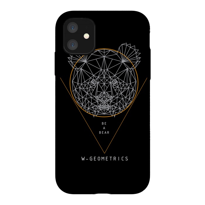 iPhone 11 StrongFit Bear Black by W-Geometrics