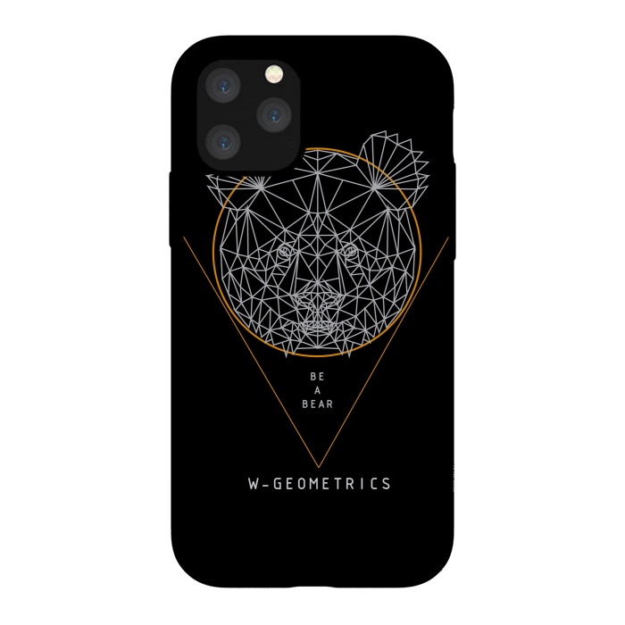 iPhone 11 Pro StrongFit Bear Black by W-Geometrics