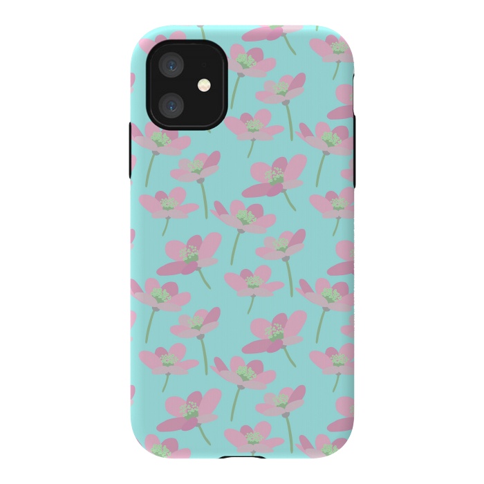 iPhone 11 StrongFit Pastel Floral by Leska Hamaty