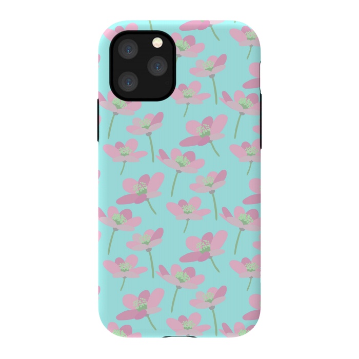 iPhone 11 Pro StrongFit Pastel Floral by Leska Hamaty
