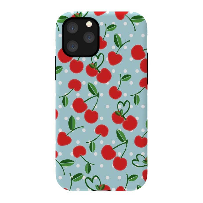 iPhone 11 Pro StrongFit Cherries by Leska Hamaty