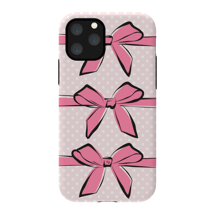 iPhone 11 Pro StrongFit Pink Bows by Martina
