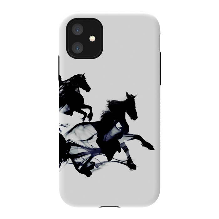 iPhone 11 StrongFit Black Horses by Róbert Farkas
