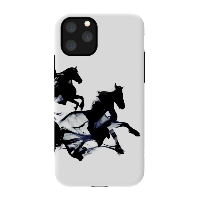 iPhone 11 Pro StrongFit Black Horses by Róbert Farkas