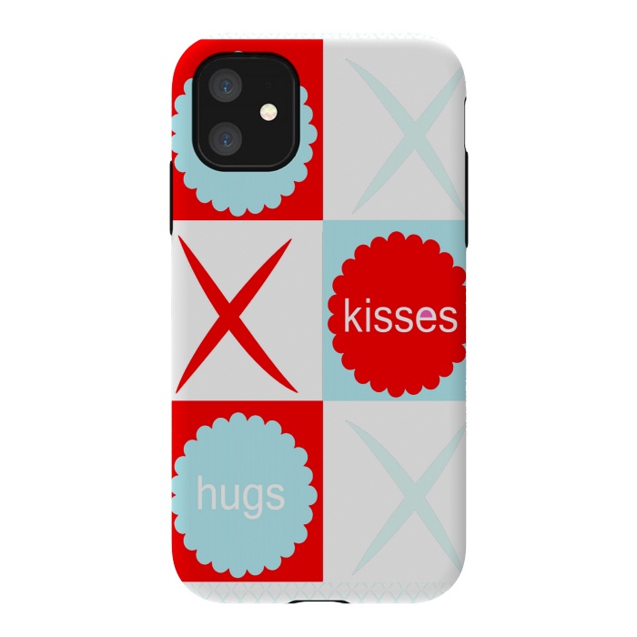 iPhone 11 StrongFit Hugs & Kissies by Bettie * Blue