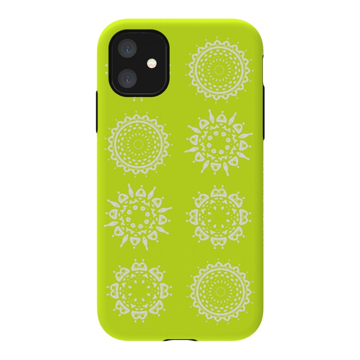 iPhone 11 StrongFit Oh Chartreuse! by Bettie * Blue