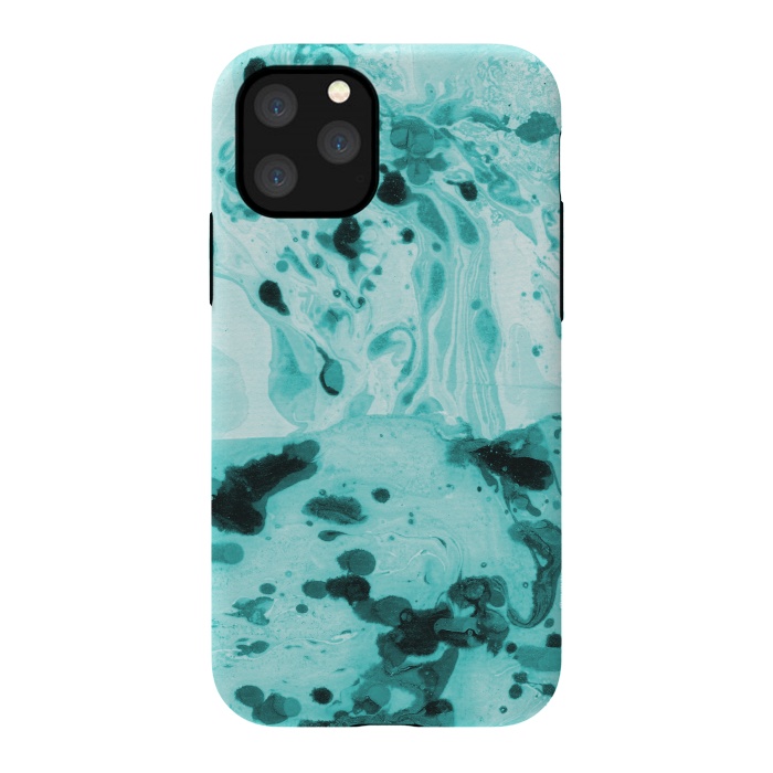 iPhone 11 Pro StrongFit Turquoise Marble by Laura Grant