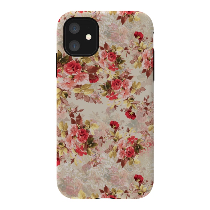 iPhone 11 StrongFit Floral Pattern X by Riza Peker