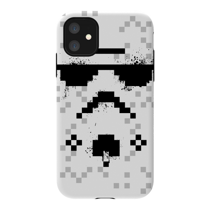 iPhone 11 StrongFit 8-bit Trooper - Black by Sitchko