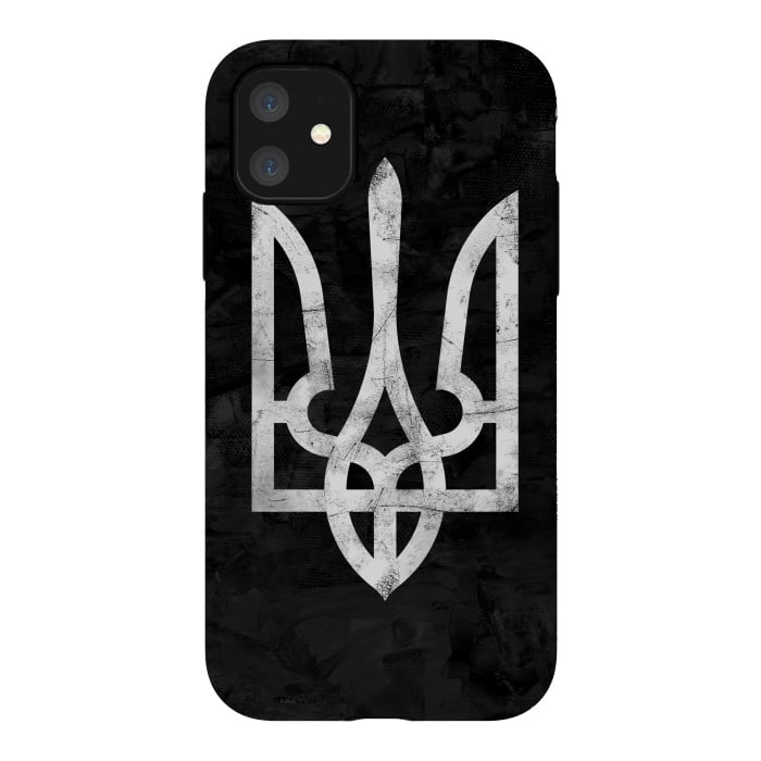 iPhone 11 StrongFit Ukraine Black Grunge by Sitchko