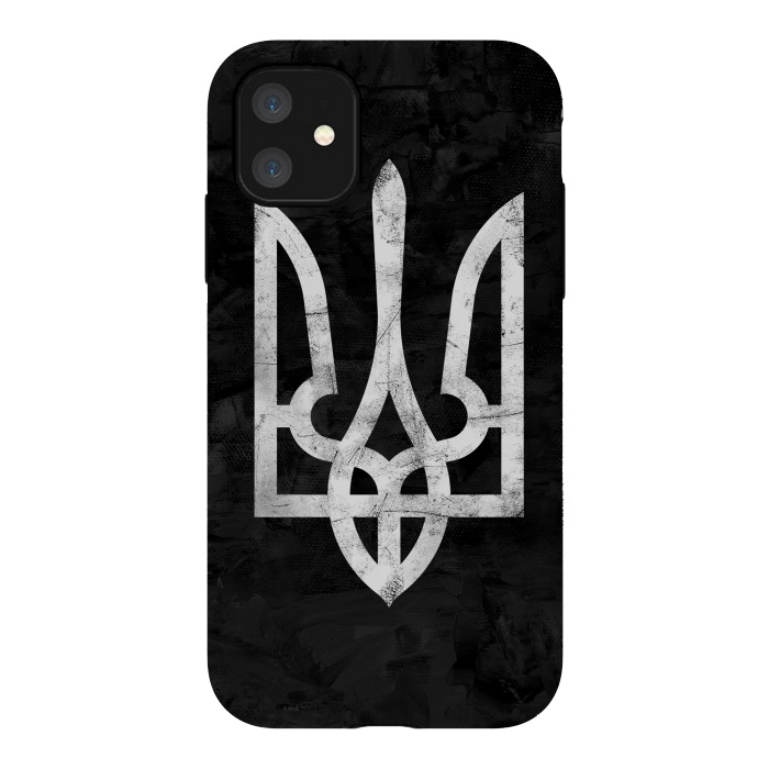 iPhone 11 StrongFit Ukraine Black Grunge by Sitchko