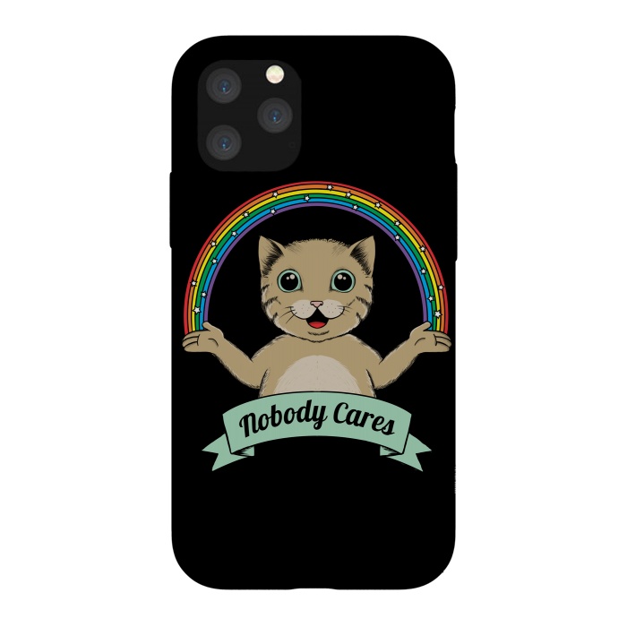iPhone 11 Pro StrongFit Nobody Cares by Coffee Man