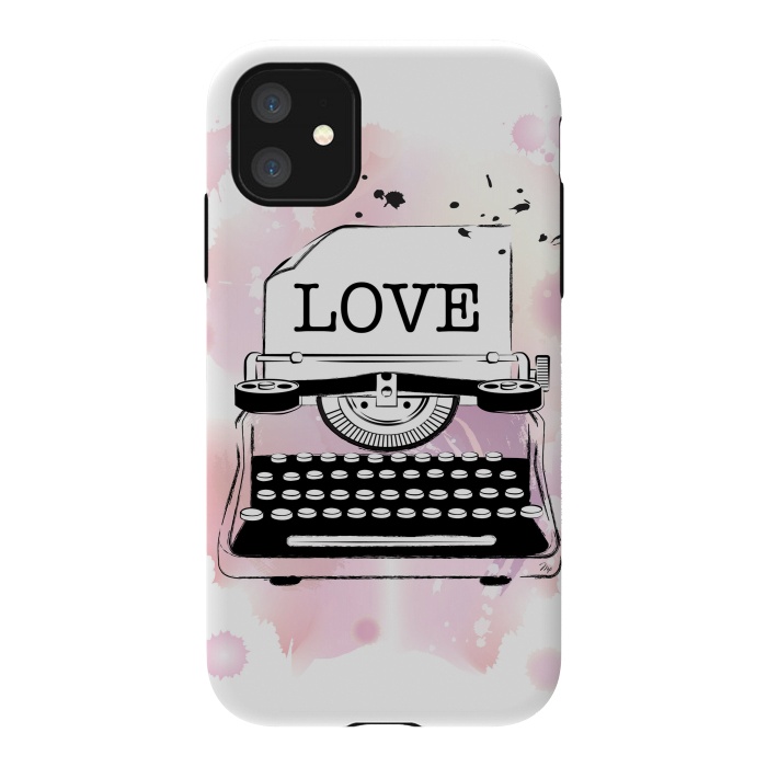 iPhone 11 StrongFit Love Typewriter by Martina
