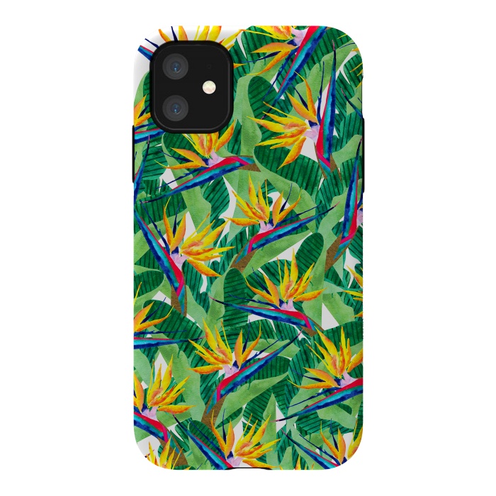 iPhone 11 StrongFit Summer Strelitzia by Amaya Brydon