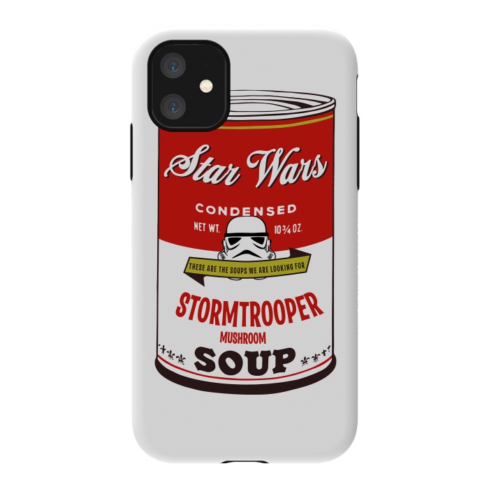 iPhone 11 StrongFit Star Wars Campbells Soup Stormtrooper by Alisterny