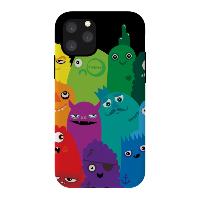 iPhone 11 Pro StrongFit Phone full of Monsters by Wotto