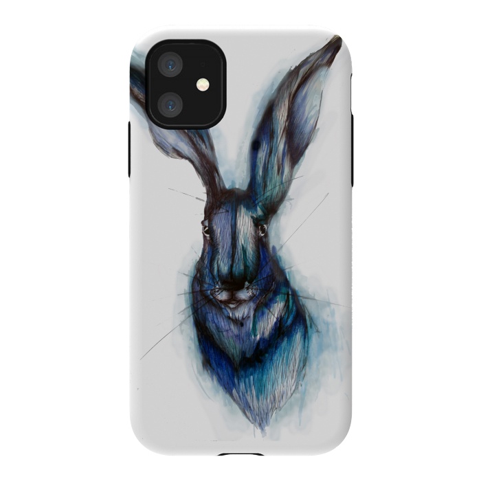 iPhone 11 StrongFit Blue Hare by ECMazur 