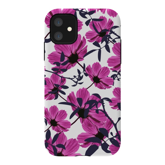 iPhone 11 StrongFit Floral Explorers  (White)  by Zala Farah