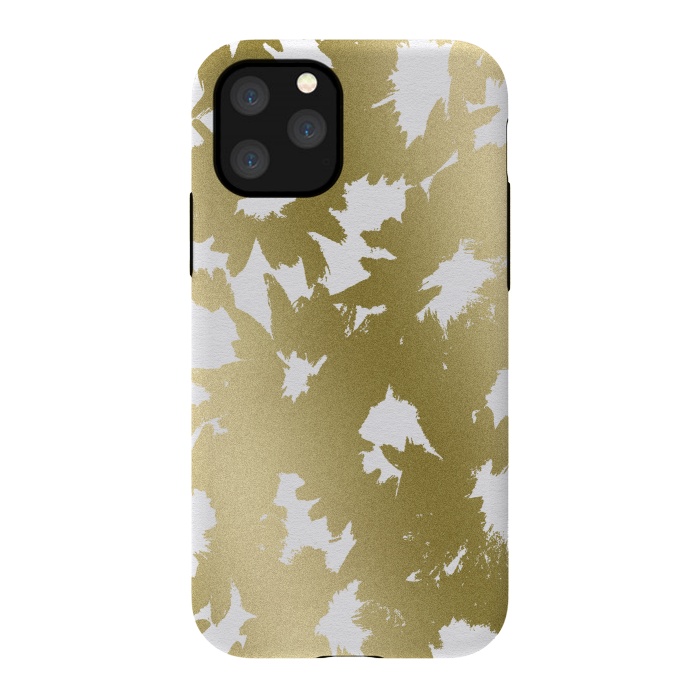 iPhone 11 Pro StrongFit Gold Floral by Caitlin Workman