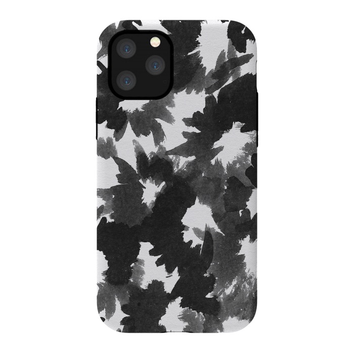 iPhone 11 Pro StrongFit Black Floral by Caitlin Workman
