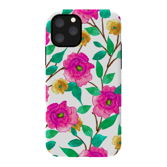 iPhone 11 Pro StrongFit Floral Forever by Uma Prabhakar Gokhale