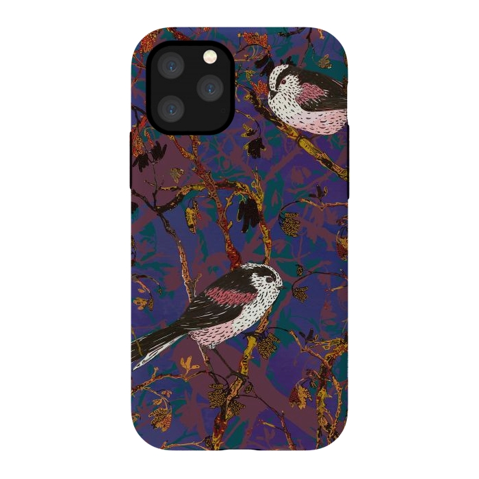 iPhone 11 Pro StrongFit Long-tailed Tits by Lotti Brown