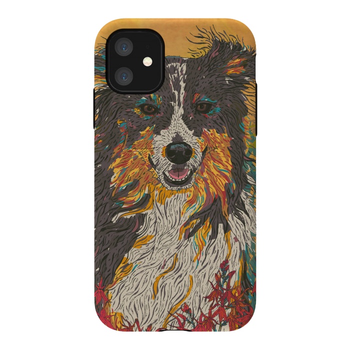 iPhone 11 StrongFit Border Collie by Lotti Brown
