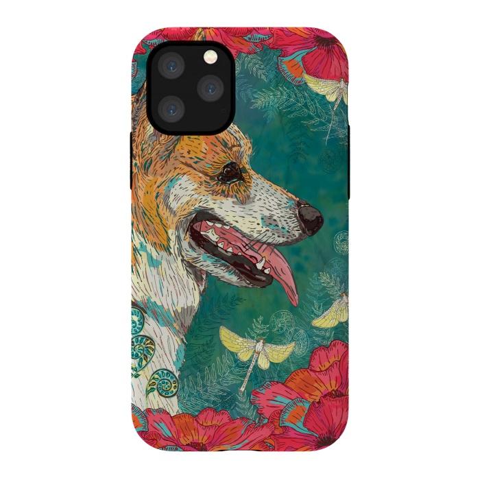 iPhone 11 Pro StrongFit Corgi and Fairies by Lotti Brown