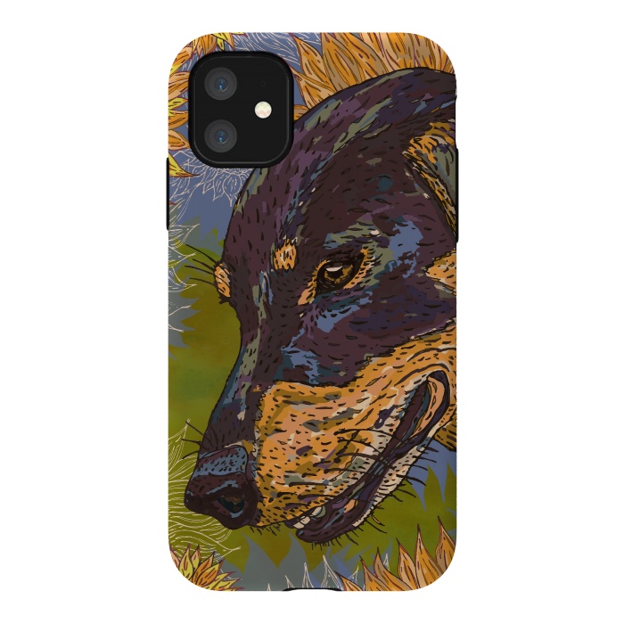 iPhone 11 StrongFit Dachshund by Lotti Brown