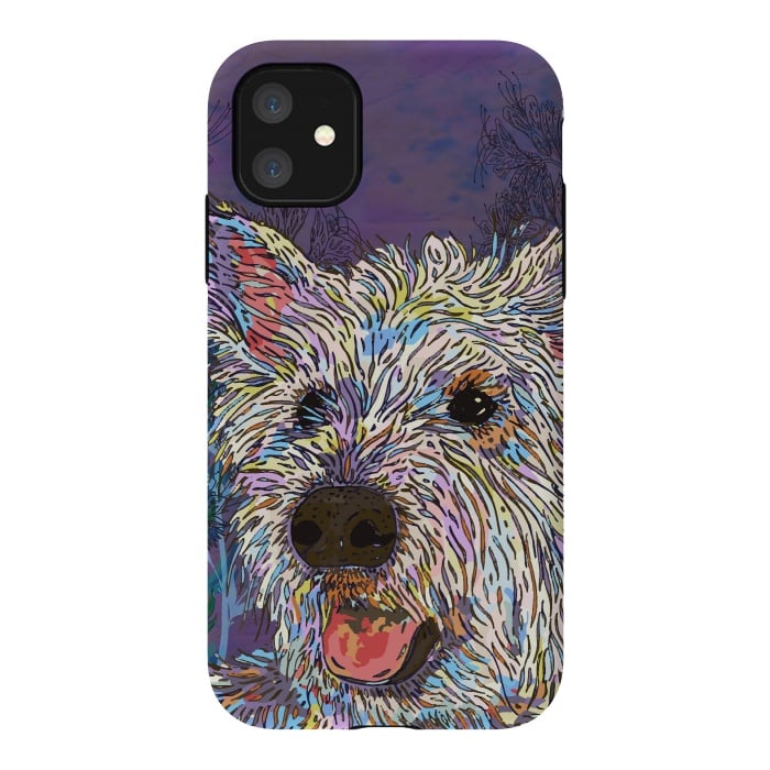 iPhone 11 StrongFit West Highland Terrier (Westie) by Lotti Brown