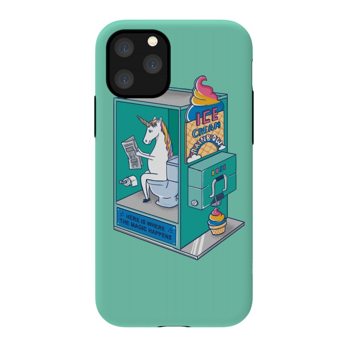 iPhone 11 Pro StrongFit Ice Cream Rainbow Green by Coffee Man